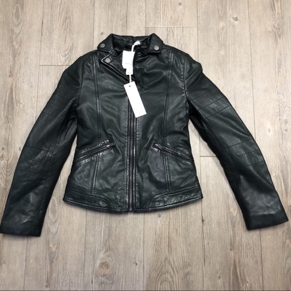 DIESEL Youth Black Leather Jacket - Picture 2 of 4
